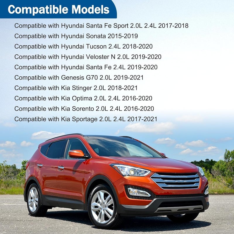 Panwarmoll VVT Engine Variable V-alve Timing VVT Solenoid with Camshaft Sensor Fit for 2015-2021 Hyundai Sonata Santa Fe Tucson Genesis G70 Kia Optima Sorento Sportage Stinger 2.0 2.4L Replace # 24360-2GGB0 - Image 4